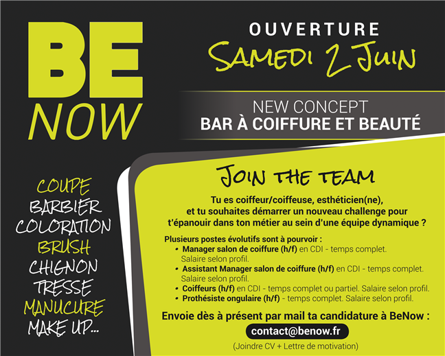  Hairdressing Job offer Coiffeur Mixte H/F